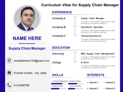 Curriculum Vitae For Supply Chain Manager Ppt PowerPoint Presentation Professional Pictures PDF Curriculum Vitae For Supply Chain Manager Ppt PowerPoint Presentation Professional Pictures PDF