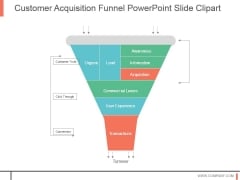 Customer Acquisition Funnel Powerpoint Slide Clipart