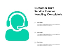 Customer Care Service Icon For Handling Complaints Ppt PowerPoint Presentation Icon Influencers PDF Customer Care Service Icon For Handling Complaints Ppt PowerPoint Presentation Icon Influencers PDF