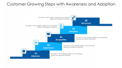 Customer Growing Steps With Awareness And Adoption Ppt PowerPoint Presentation File Slide Download PDF Customer Growing Steps With Awareness And Adoption Ppt PowerPoint Presentation File Slide Download PDF