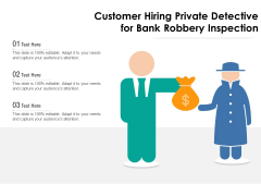 Customer Hiring Private Detective For Bank Robbery Inspection Ppt PowerPoint Presentation Gallery Introduction PDF Customer Hiring Private Detective For Bank Robbery Inspection Ppt PowerPoint Presentation Gallery Introduction PDF