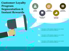 Customer Loyalty Program Segmentation And Instant Rewards Ppt PowerPoint Presentation Icon Brochure Customer Loyalty Program Segmentation And Instant Rewards Ppt PowerPoint Presentation Icon Brochure