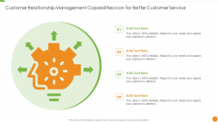 Customer Relationship Management Capabilities Icon For Better Customer Service Formats PDF Customer Relationship Management Capabilities Icon For Better Customer Service Formats PDF