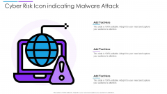 Cyber Risk Icon Indicating Malware Attack Elements PDF Cyber Risk Icon Indicating Malware Attack Elements PDF