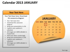 Calendar 2013 January PowerPoint Slides Ppt Templates Calendar 2013 January PowerPoint Slides Ppt Templates