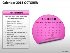Calendar 2013 October PowerPoint Slides Ppt Templates Calendar 2013 October PowerPoint Slides Ppt Templates