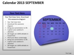Calendar 2013 September PowerPoint Slides Ppt Templates Calendar 2013 September PowerPoint Slides Ppt Templates