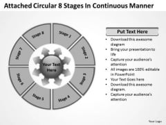 Circular 8 Stages In Continuous Manner Relative Cycle Arrow Chart PowerPoint Templates