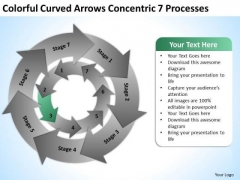 Colorful Curved Arrows Concentric 7 Processess Ppt Business Plan PowerPoint Templates Colorful Curved Arrows Concentric 7 Processess Ppt Business Plan PowerPoint Templates