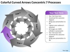 Colorful Curved Arrows Concentric 7 Processess Ppt What Is In Business Plan PowerPoint Slides Colorful Curved Arrows Concentric 7 Processess Ppt What Is In Business Plan PowerPoint Slides