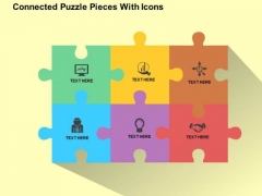 Connected Puzzle Pieces With Icons PowerPoint Templates Connected Puzzle Pieces With Icons PowerPoint Templates