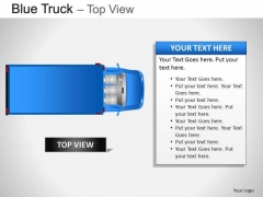 Convention Blue Truck Top View PowerPoint Slides And Ppt Diagram Templates