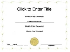 Corporate Award Certificate PowerPoint Templates Corporate Award Certificate PowerPoint Templates