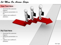 Corporate Business Strategy 3d Man On Arrow Steps Concept Statement Corporate Business Strategy 3d Man On Arrow Steps Concept Statement