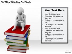 Creative Marketing Concepts 3d Man Thinking Books Business Statement Creative Marketing Concepts 3d Man Thinking Books Business Statement