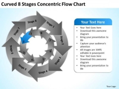 Curved 8 Stages Concentric Flow Chart Ppt Business Plan PowerPoint Templates