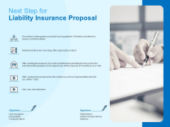 Damage Security Insurance Proposal Next Step For Liability Insurance Proposal Ppt Summary Outline PDF Damage Security Insurance Proposal Next Step For Liability Insurance Proposal Ppt Summary Outline PDF