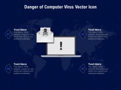 Danger Of Computer Virus Vector Icon Ppt PowerPoint Presentation Gallery Information PDF