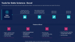Data Analytics IT Tools For Data Science Excel Ppt Professional Templates PDF