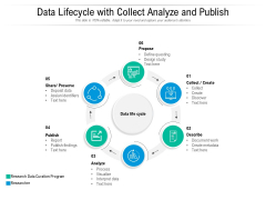 Data Lifecycle With Collect Analyze And Publish Ppt PowerPoint Presentation Professional Infographics PDF