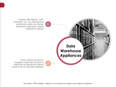 Data Warehouse Appliances Ppt PowerPoint Presentation Outline Picture