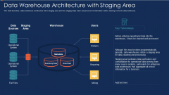 Data Warehousing IT Data Warehouse Architecture With Staging Area Ppt Styles Objects PDF Data Warehousing IT Data Warehouse Architecture With Staging Area Ppt Styles Objects PDF
