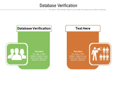 Database Verification Ppt PowerPoint Presentation Gallery Slides Cpb Pdf Database Verification Ppt PowerPoint Presentation Gallery Slides Cpb Pdf