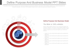 Define Purpose And Business Model Ppt Slides