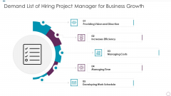 Demand List Of Hiring Project Manager For Business Growth Download PDF Demand List Of Hiring Project Manager For Business Growth Download PDF