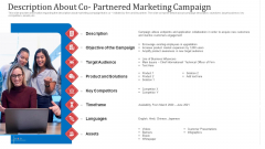 Description About Co Partnered Marketing Campaign Ppt Infographic Template Inspiration PDF