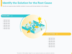 Designing Great Client Experience Action Plan Identify The Solution For The Root Cause Slides PDF Designing Great Client Experience Action Plan Identify The Solution For The Root Cause Slides PDF
