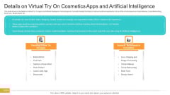 Details On Virtual Try On Cosmetics Apps And Artificial Intelligence Background PDF Details On Virtual Try On Cosmetics Apps And Artificial Intelligence Background PDF