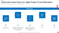 Determine Ideal Days For Agile Project Cost Estimation Budgeting For Software Project IT Designs PDF