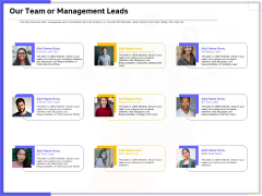 Developing Deploying Android Applications Our Team Or Management Leads Ppt Infographics Format Ideas PDF Developing Deploying Android Applications Our Team Or Management Leads Ppt Infographics Format Ideas PDF