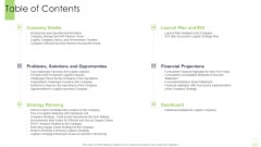 Developing Functional Logistic Plan Business Table Of Contents Ppt Infographics Information PDF Developing Functional Logistic Plan Business Table Of Contents Ppt Infographics Information PDF