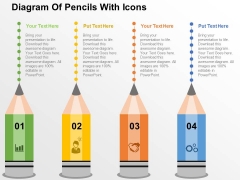 Diagram Of Pencils With Icons Powerpoint Templates Diagram Of Pencils With Icons Powerpoint Templates
