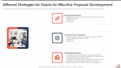 Different Strategies For Teams For Effective Proposal Development Developing Fixed Bid Projects Using Agile IT Topics PDF Different Strategies For Teams For Effective Proposal Development Developing Fixed Bid Projects Using Agile IT Topics PDF