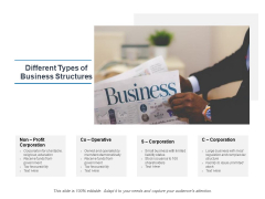 Different Types Of Business Structures Ppt PowerPoint Presentation Inspiration Example Different Types Of Business Structures Ppt PowerPoint Presentation Inspiration Example
