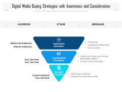 Digital Media Buying Strategies With Awareness And Consideration Ppt PowerPoint Presentation File Information PDF Digital Media Buying Strategies With Awareness And Consideration Ppt PowerPoint Presentation File Information PDF