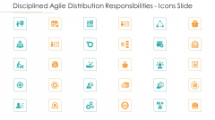 Disciplined Agile Distribution Responsibilities Icons Slide Ppt Professional Smartart PDF