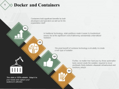 Docker And Containers Ppt PowerPoint Presentation Outline Deck