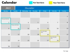 December 2013 Calendar PowerPoint Slides Ppt Templates December 2013 Calendar PowerPoint Slides Ppt Templates