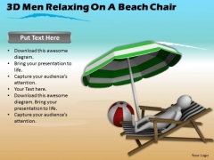 Develop Business Strategy 3d Man Relaxing On Beach Chair Concepts Develop Business Strategy 3d Man Relaxing On Beach Chair Concepts