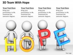 Developing Business Strategy 3d Team With Hope Concept Developing Business Strategy 3d Team With Hope Concept
