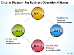 Diagram For Business Operation 4 Stages Ppt Plan PowerPoint Templates