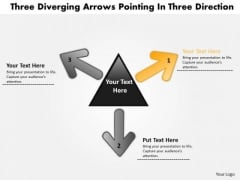 Diverging Arrows Pointing Direction 5 Relative Circular Diagram PowerPoint Templates