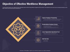 Effective Workforce Management Objective Of Effective Workforce Management Ppt PowerPoint Presentation Slides Professional PDF