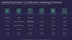 Efficient Communication Plan For Project Management Addressing Project Coordination Meetings Schedule Professional PDF Efficient Communication Plan For Project Management Addressing Project Coordination Meetings Schedule Professional PDF