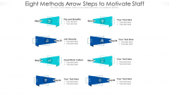 Eight Methods Arrow Steps To Motivate Staff Ppt PowerPoint Presentation File Background Designs PDF Eight Methods Arrow Steps To Motivate Staff Ppt PowerPoint Presentation File Background Designs PDF