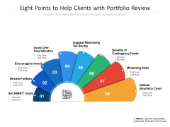 Eight Points To Help Clients With Portfolio Review Ppt PowerPoint Presentation File Infographic Template PDF